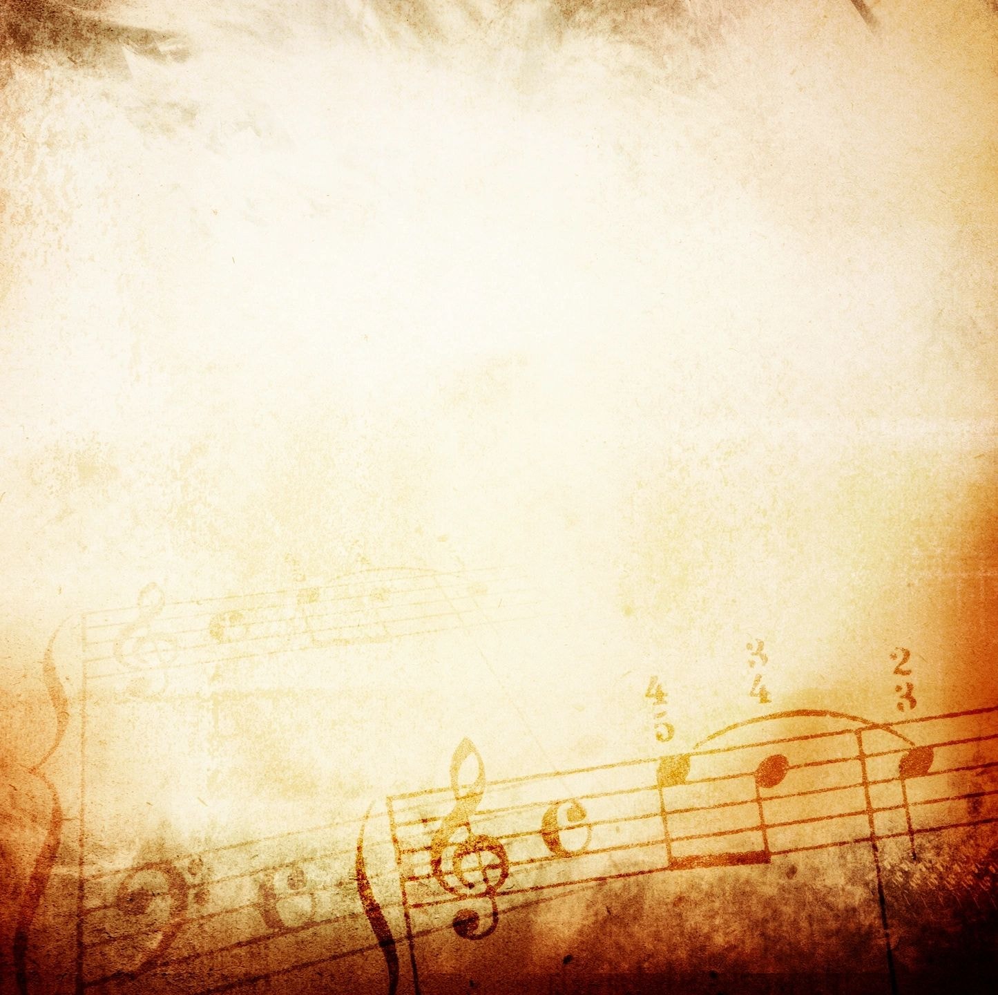 Vintage musical notation background